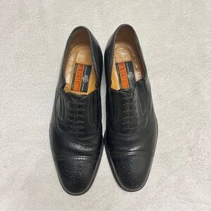 A. TESTONI Black Leather Oxford Loafer Dress Shoes Size 8